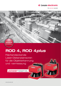 ROD 4, ROD 4plus - Leuze electronic