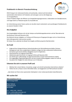Ihre Aufgaben Ihr Profil Erkennen Sie sich in unserem Profil und: Wir
