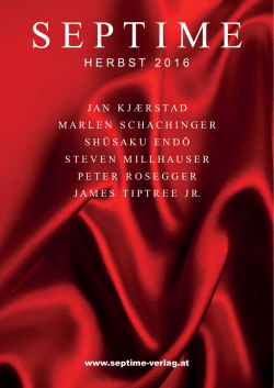 herbst 2 0 1 6 - Septime Verlag