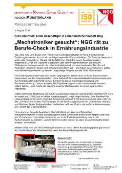 Berufe-Check Ernährungsindustrie im Kreis Steinfurt