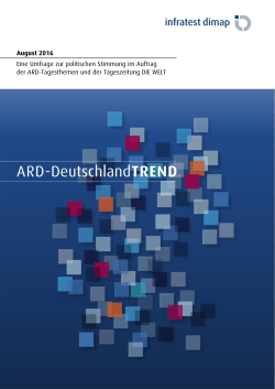 ARD-DeutschlandTREND August 2016