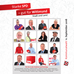 Kandidaten Wahlbezirk 1 - SPD