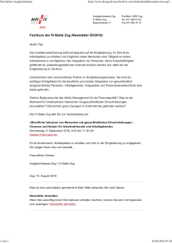 Infos...  - Ausgleichskasse Zug