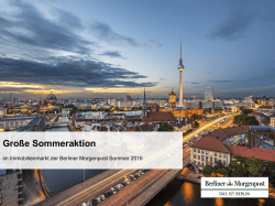 Gro&szlig;e Sommeraktion 2016 im Immobilienmarkt