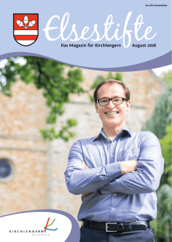 Das Magazin für Kirchlengern ElsestifteAugust 2016