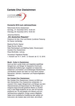 Cantate Chor Zweisimmen