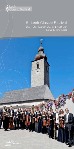 Lech Classic Festival 2016 Programmheft