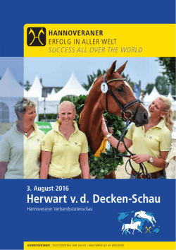 Broschüre der Herwart von der Decken-Schau