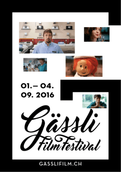 Festival-Guide 2016 - G&auml;ssli Film Festival