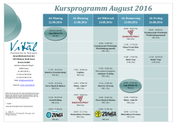 Kursprogramm August 2016