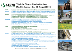 Wochenprogramm Steyr (KW 32)