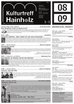 Programm - Kulturtreff Hainholz