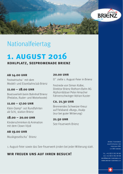 1. august 2016 - Interlaken Tourismus
