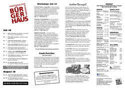 Juli-August-Programm  - Das B&uuml;rgerhaus in Barmbek