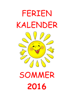 Sommerferienkalender - Stadt Brandenburg an der Havel