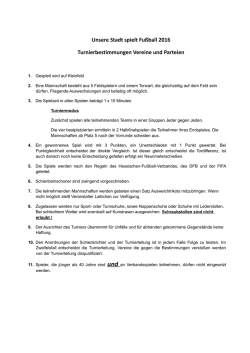 Turnierbestimmungen