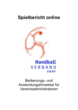 HVS-Spielbericht online fuer Vereinsadmins