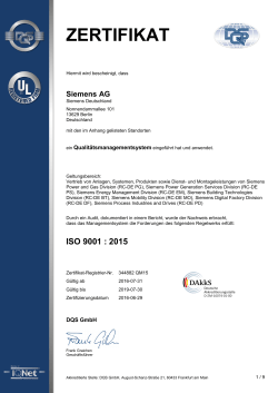 zertifikat - Siemens AG