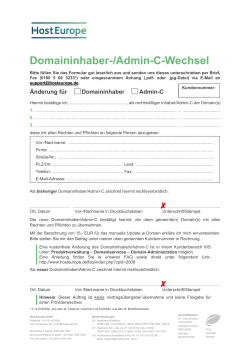 Domaininhaber-/Admin-C-Wechsel