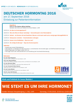 Programm Deutscher Hormontag 2016