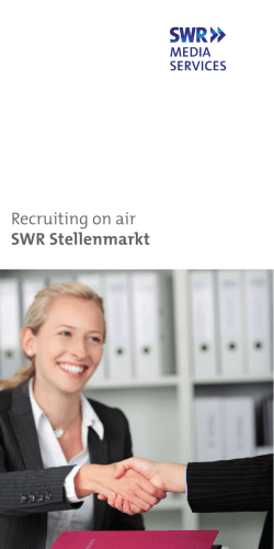 Recruiting on air SWR Stellenmarkt