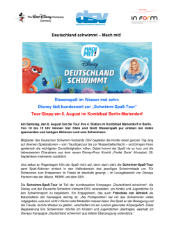 Disney l&auml;dt bundesweit zur &bdquo;Schwimm-Spa&szlig;