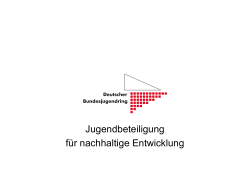 Jugendbeteiligung f&uuml;r nachhaltige Entwicklung
