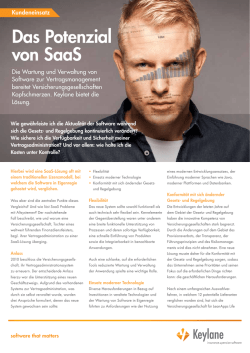 Das Potenzial von SaaS
