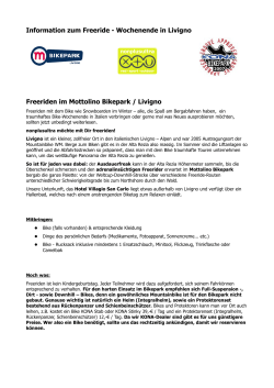 Information zum Freeride - Wochenende in Livigno