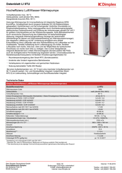 Datenblatt Hocheffizienz Luft/Wasser-Wärmepumpe: LI 9TU