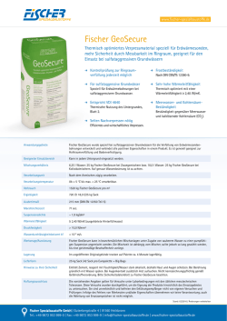 Technisches Datenblatt  - Fischer Spezialbaustoffe GmbH