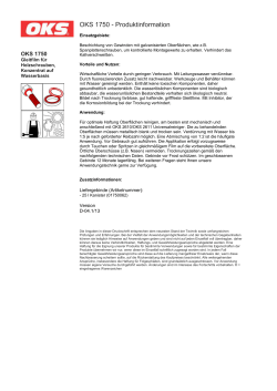 OKS 1750 - Produktinformation