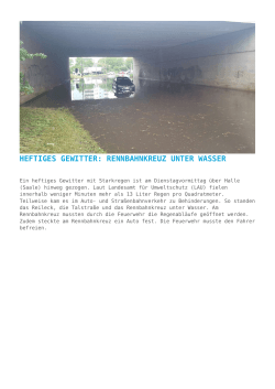 Heftiges Gewitter: Rennbahnkreuz unter Wasser