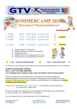 Infos und genaue Termine finden Sie hier!
