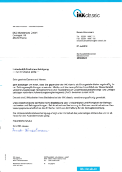 IKK Unbedenklichkeitsbescheinigung 27.07[...] - BKS