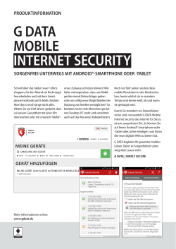 G DATA Mobile Internet Security Android