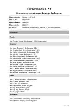 Niederschrift öffent. Teil