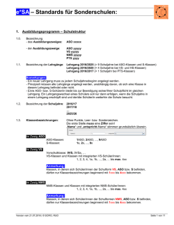 e*SA &ndash; Standards f&uuml;r Sonderschulen: