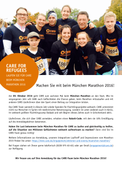 Flyer Care München Marathon 2016