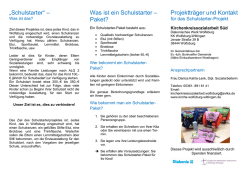 Info-Flyer zum Schulstarter-Projekt! - Ev.