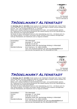 Infoblatt Trödelmarkt