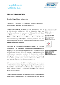 Pressemitteilung des BGV / Badische Versicherungen - Baden