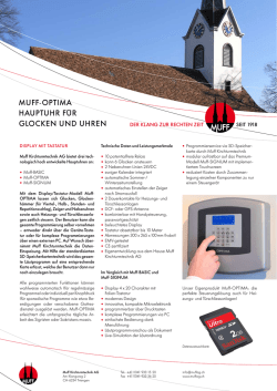 Muff Optima - Muff Kirchturmtechnik AG