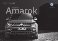 Preisliste "Der neue Amarok" (nur 165 kW), KW 31/2016, MY 2017