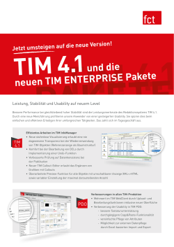 neuen TIM ENTERPRISE Pakete TIM4.1und die