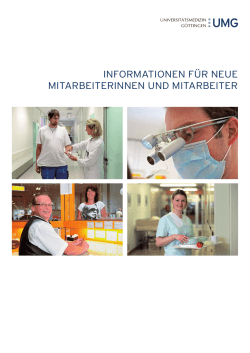 INFORMATIONEN F&uuml;R NEUE MITARBEITERINNEN UND