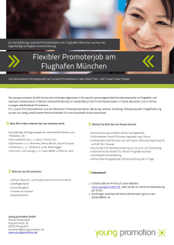 Flexibler Promoterjob am Flughafen München