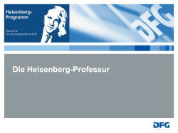 Die Heisenberg-Professur
