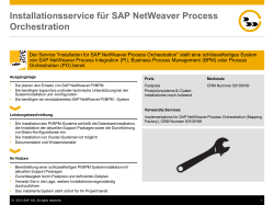 Installationsservice für SAP NetWeaver Process Orchestration