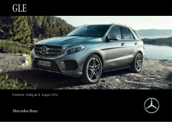 Preisliste GLE - Mercedes-Benz